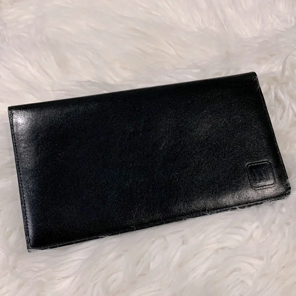 DUNHILL Black Leather Wallet Bifold